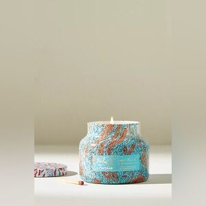 ‼️RARE‼️🎸Capri Blue🎸🔥NWT🔥Petite Glass Jar Candle 8 Oz in Palm Terrace